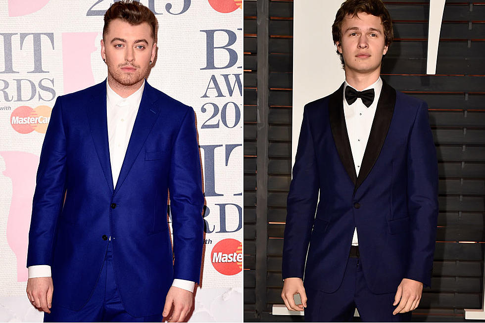 Sam Smith vs. Ansel Elgort: Whose Navy Blue Tuxedo Is Your Fave?