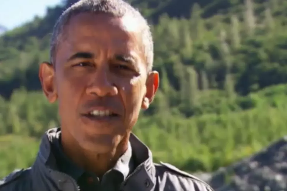 Watch President Obama Eat a Mangled Fish a Wild Bear Didn’t Want