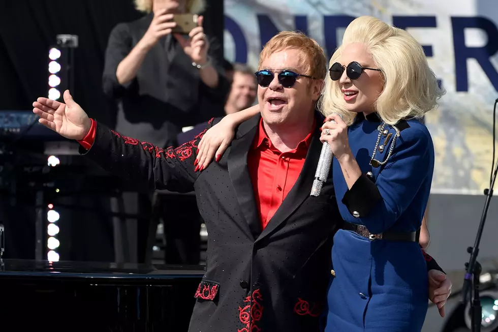 Elton John and Lady Gaga Perform Together in West Hollywood