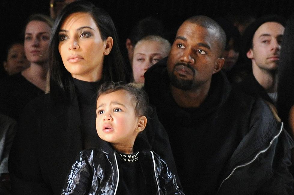 North West Giggles as Kim Kardashian Face-Swaps With Kanye on Snapchat