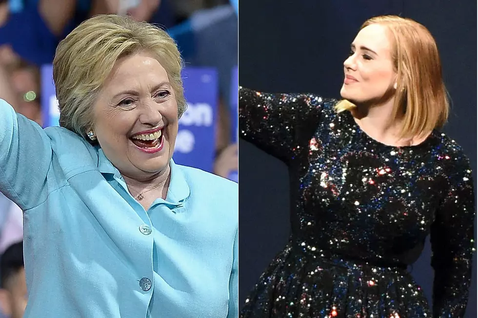 Adele Endorses Concert-Goer Hillary Clinton at Miami Show