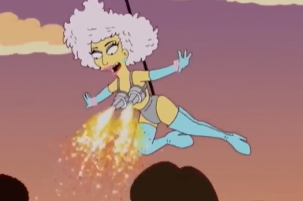 ‘The Simpsons’ Predicted Lady Gaga’s High-Flying Super Bowl Performance in 2012