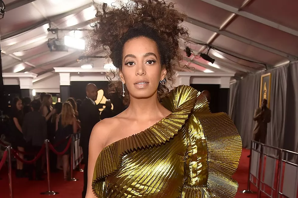 Solange Glimmers in Gold at the 2017 Grammy Awards