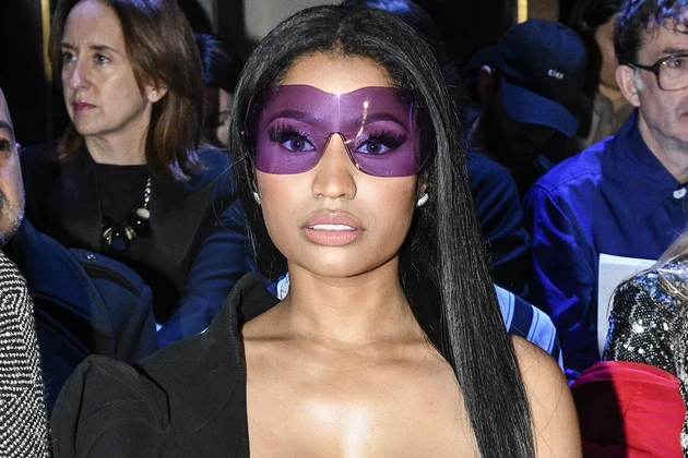 Nicki Minaj Channels Lil Kim With Futuristic Pasty at Paris Fashion Week