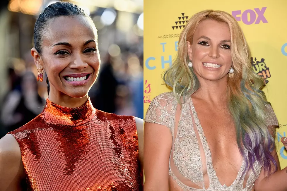 Zoe Saldana Says She Was ‘Shocked’ After Britney Spears Spilled the Beans on Her Pregnancy