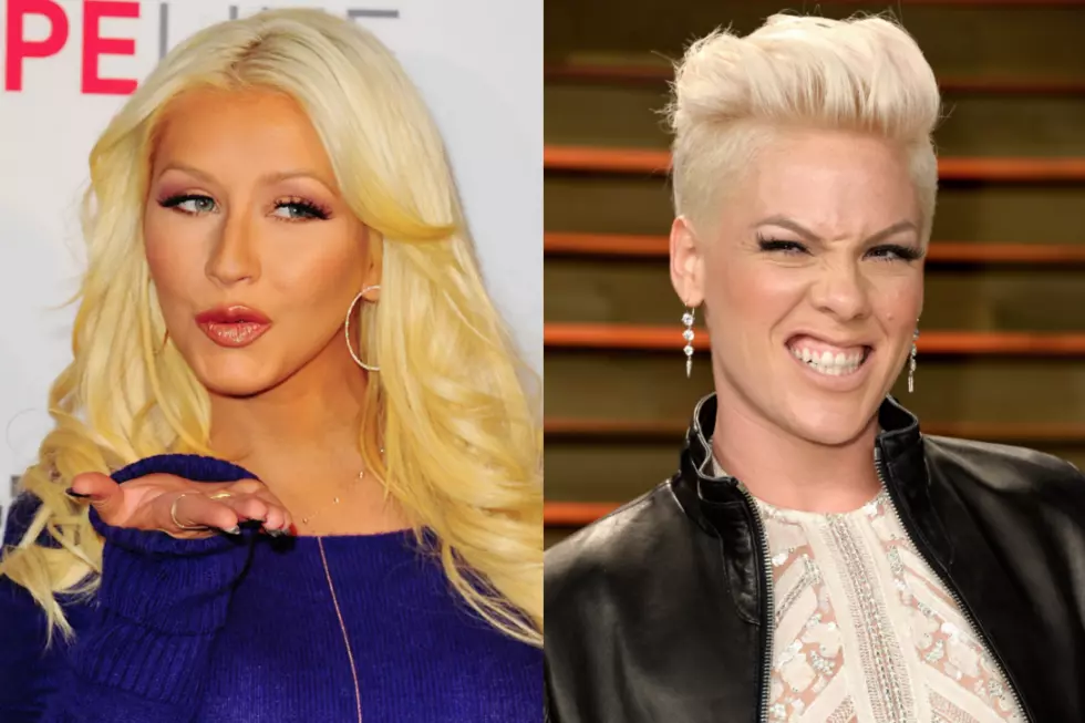 Christina Aguilera Says She Tried to Kiss Pink Not Punch Her