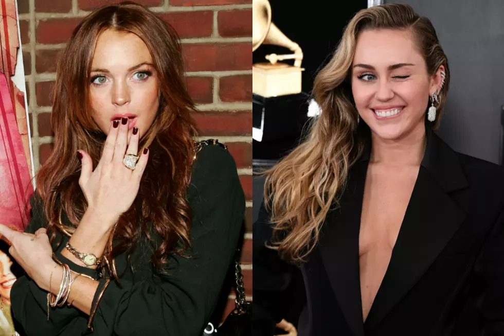 Lindsay Lohan Just Left the Cheekiest Comment on Miley Cyrus' Ins