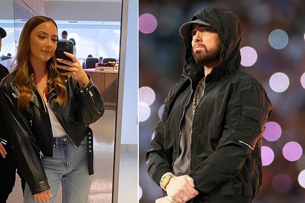 Eminem's Daughter Hailie Jade Supports Him During Halftime Show
