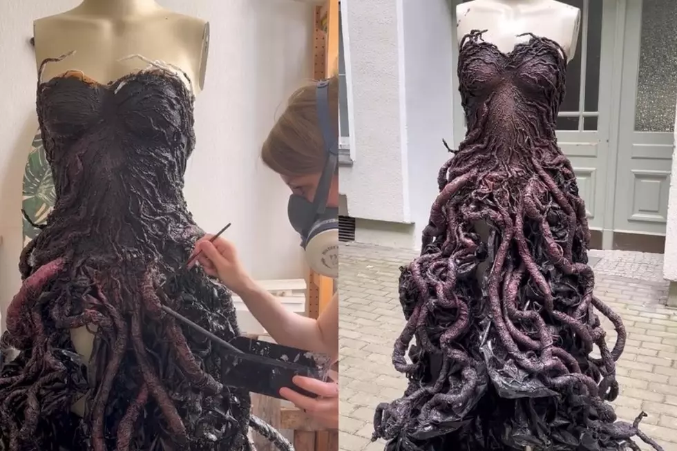 This ‘Stranger Things’ Fan and Cosplayer Created a Gorgeously Ghastly ‘Upside Gown’ Inspired by the Upside Down