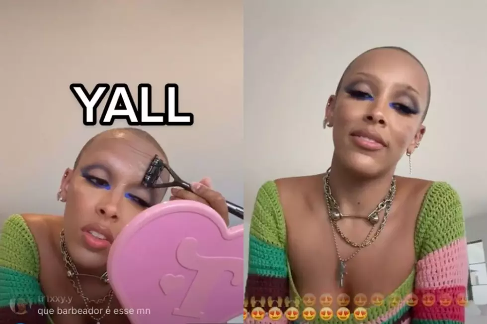 Doja Cat Shaves Off Eyebrows During Livestream