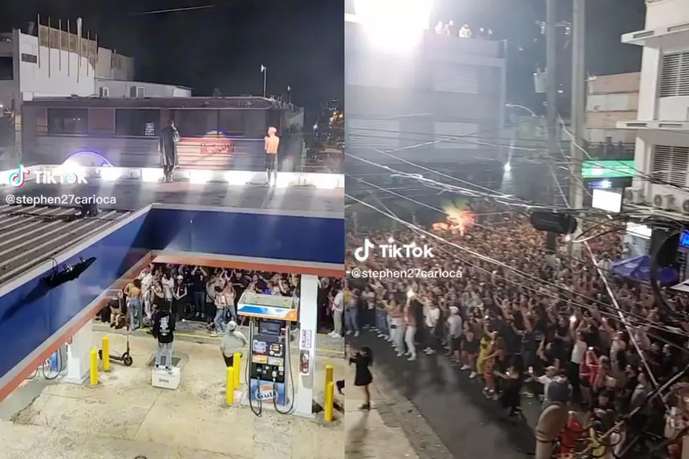 WATCH: Bad Bunny Performs Impromptu Concert on Roof of Gas Station