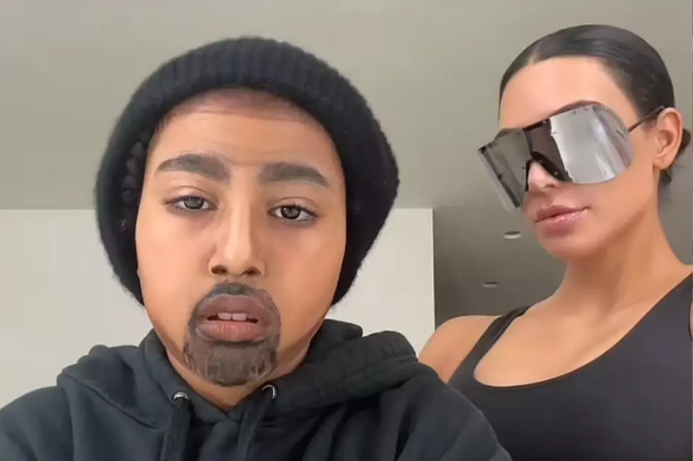 North West Dresses Up as Dad Kanye in TikTok With Kim Kardashian: WATCH