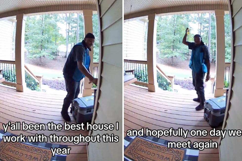 Delivery Driver With Heartfelt Message Caught on Home's Camera