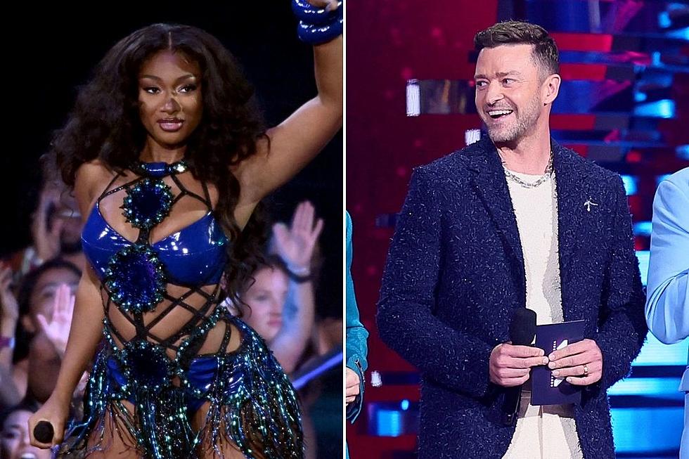 Megan Thee Stallion and Justin Timberlake Appeared to Have a Tense Moment Backstage at the VMAs