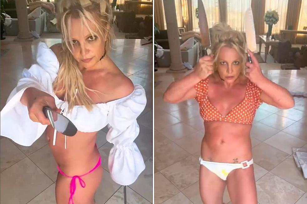 Britney Spears Saves Prop Store After Dancing With Fake Knives