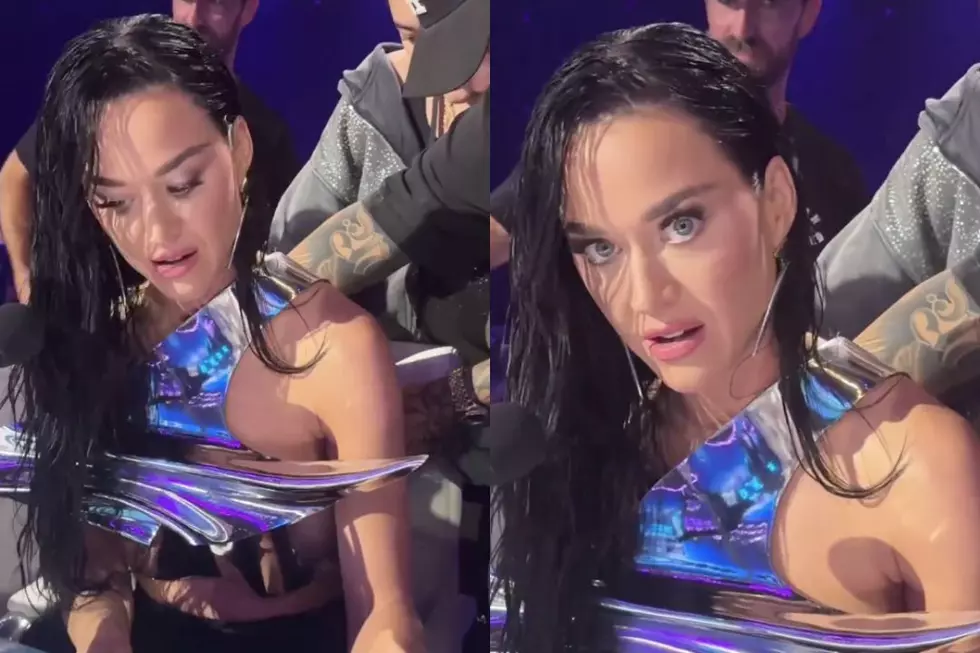 Katy Perry Covers Chest With Cushion After Her Top Breaks Live on ‘American Idol’