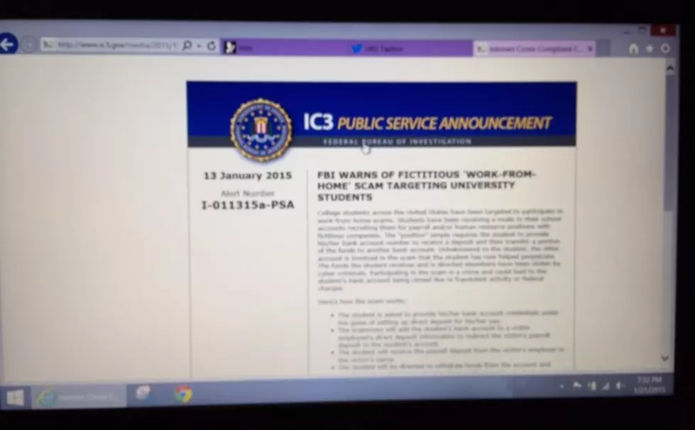 FBI: &#8216;Work At Home&#8217; Scam Targets Students