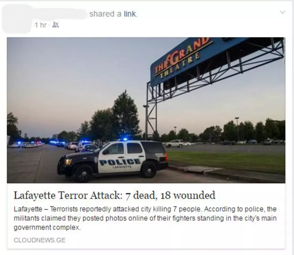 Don’t Click On ‘Lafayette Terror Attack’ FB Post; It’s Spam