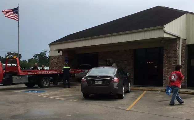 Car Crashes Into Youngsville Post Office