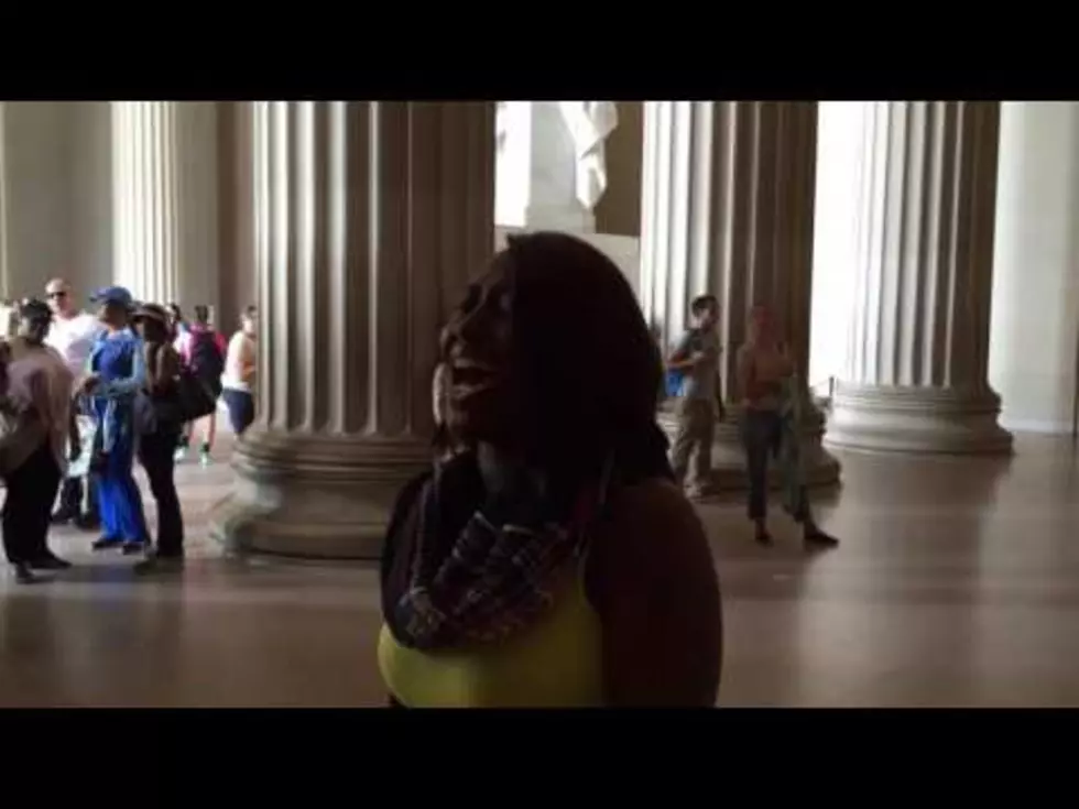 G Star Swain Sings National Anthem At Lincoln Memorial