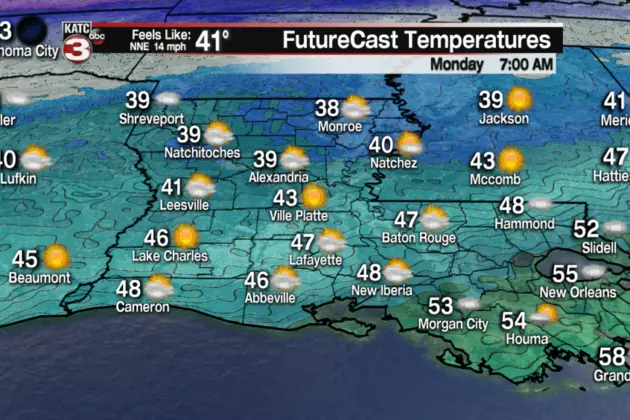 Cool, Rainy Weather Coming To Acadiana