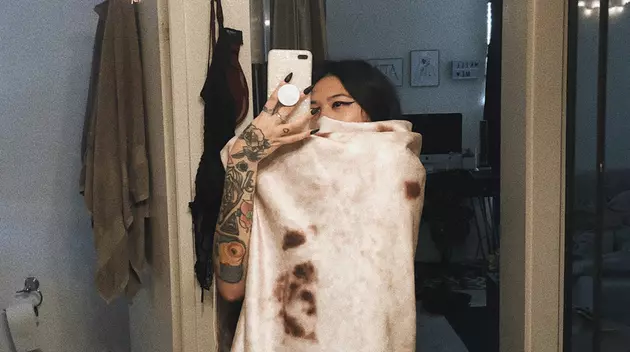 Wrap Yourself Up Like A Burrito In This Tortilla Blanket