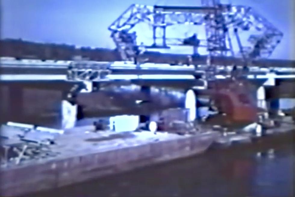 Vintage Video Atchafalaya Basin Bridge Being Built 