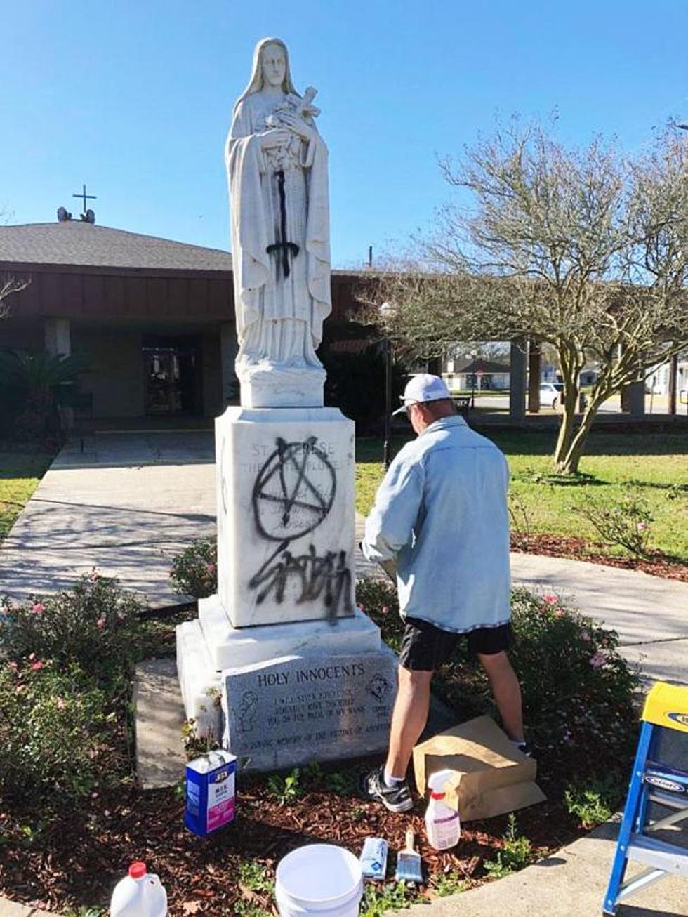 Statue Vandalized At Abbeville Church