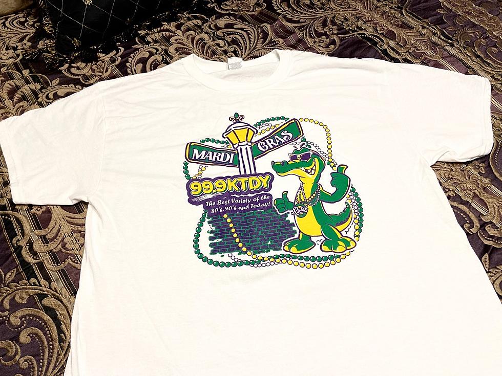 Score A 2020 KTDY Mardi Gras T-shirt During Independent Parade