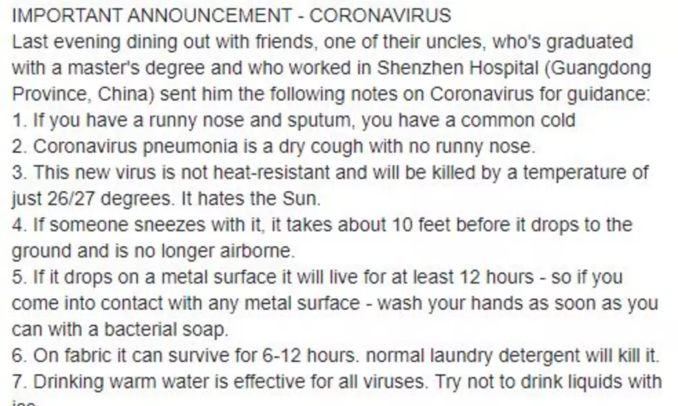 ‘Uncles With Masters Degree’ Coronavirus Facebook Post Is FAKE NEWS