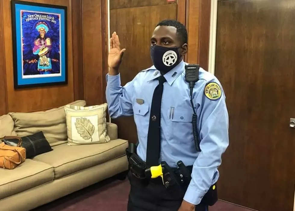 NOPD Officer Died of Covid -19 and Son Takes Oath With His Badge