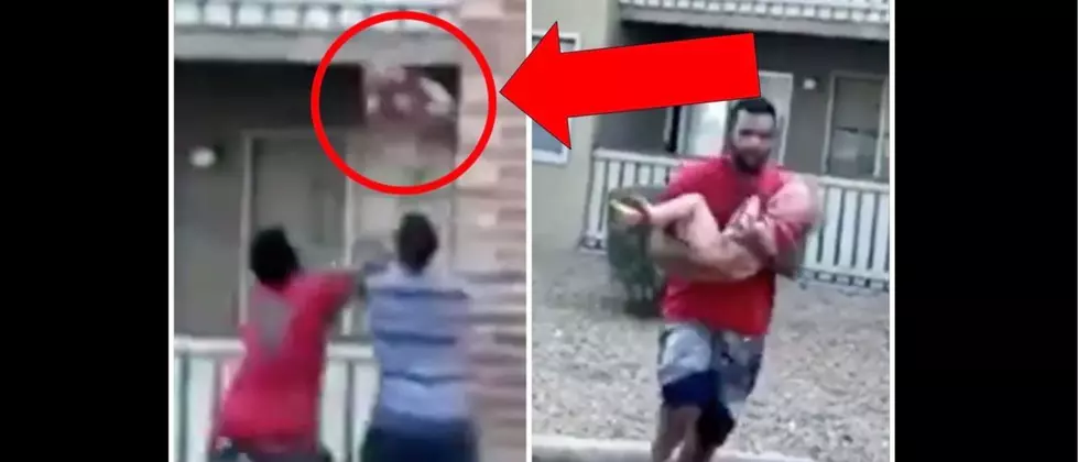 Man Dives to Catch Toddler Thrown From Balcony in a Fire [VIDEO]