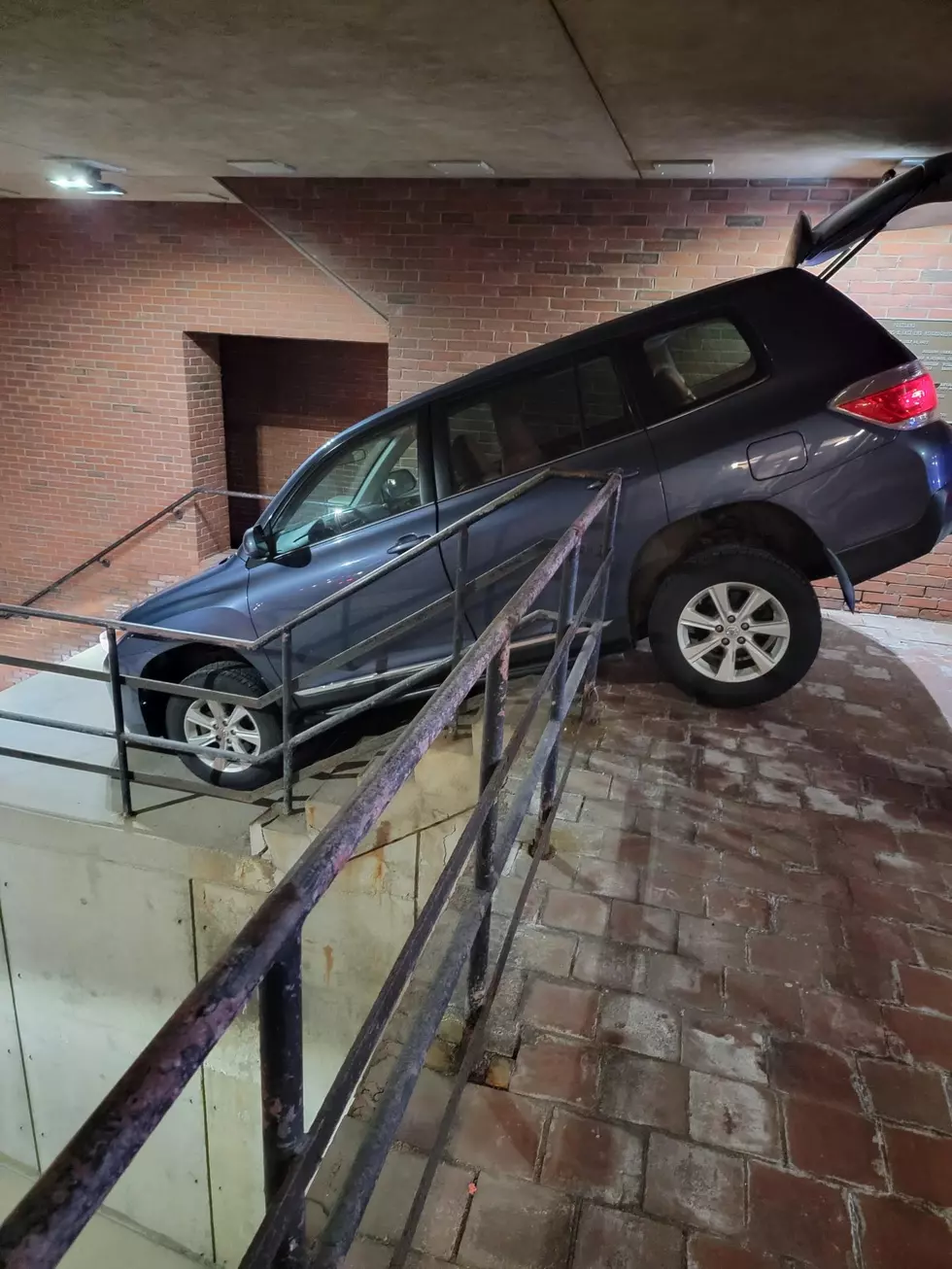 Woman Drives Car Down Stairs While Following Her GPS