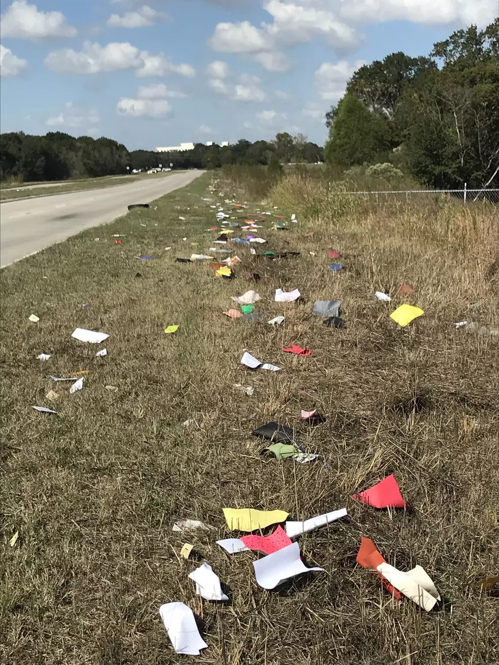 Trash Strewn About Ambassador Caffery in Lafayette