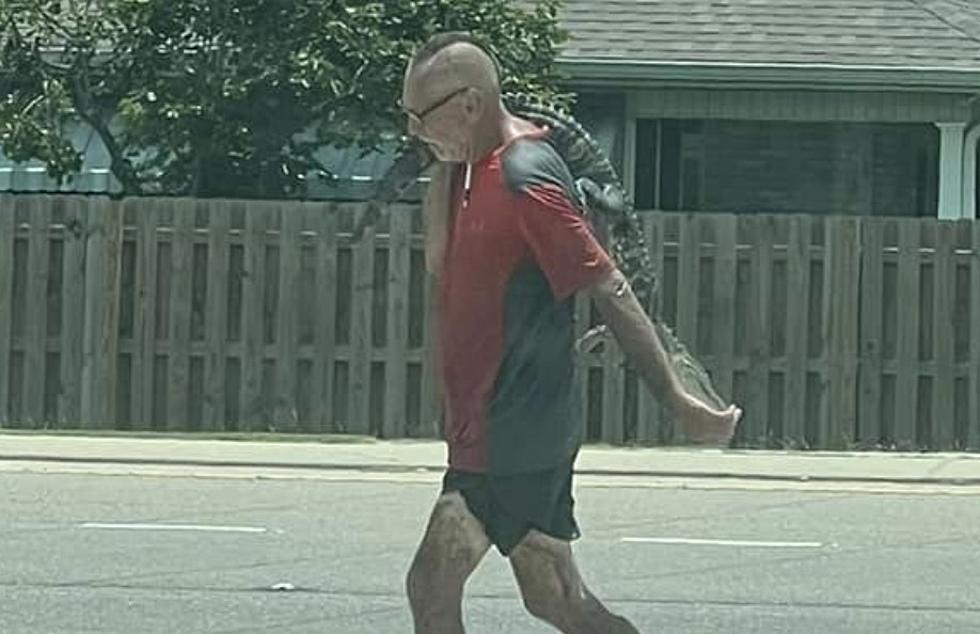 Man Seen Walking With Alligator Over Shoulder in South Louisiana [PHOTOS]