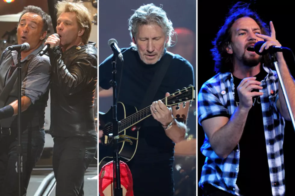 Springsteen, Bon Jovi, Waters & Vedder Early 121212 Stars