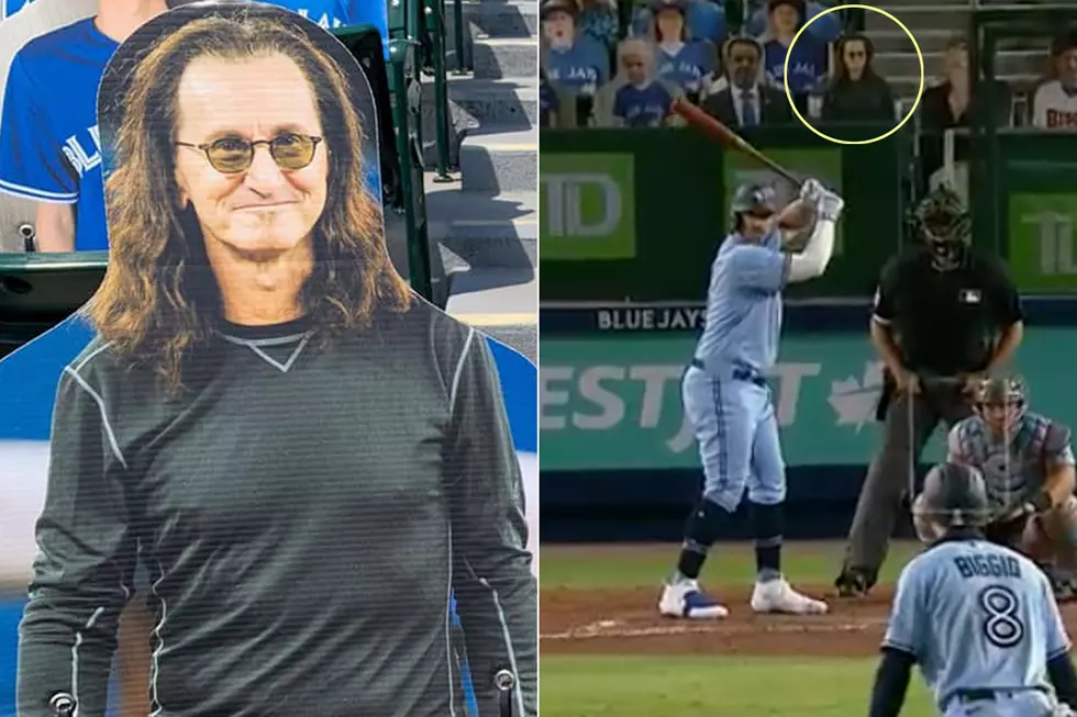 Rush’s Geddy Lee Appears as Cardboard Cutout at Blue Jays Game