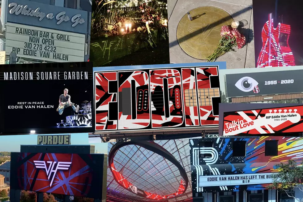 Eddie Van Halen Tributes: Billboards, Marquees and Sidewalks