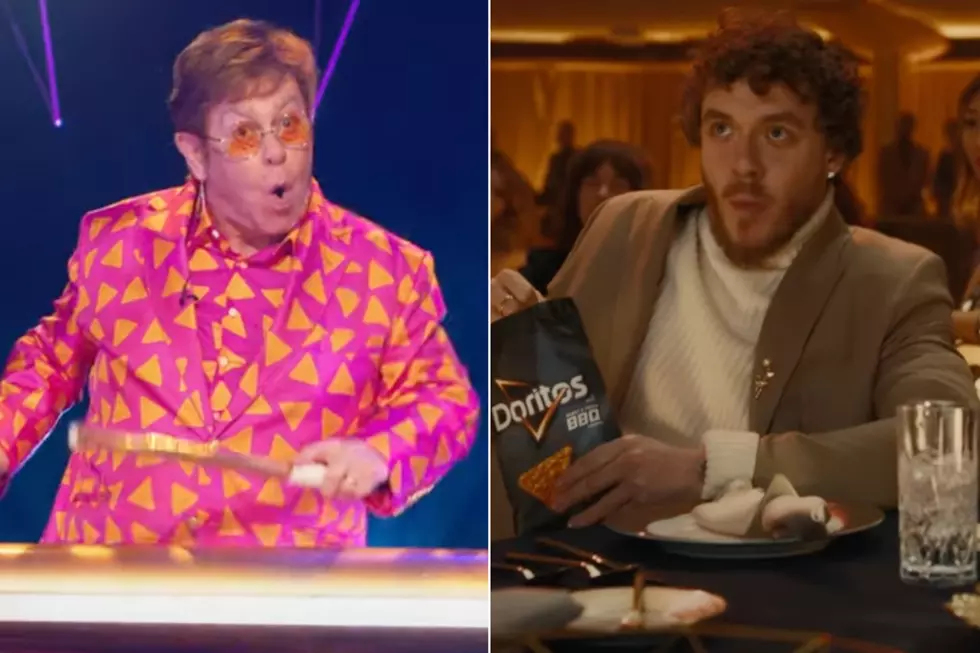 Elton John Out-Triangles Jack Harlow in Doritos Super Bowl Ad