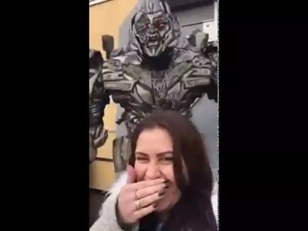 Megatron from &#8216;Transformers&#8217; Rants About Social Media When Woman Asks for Selfie With Him [Video]