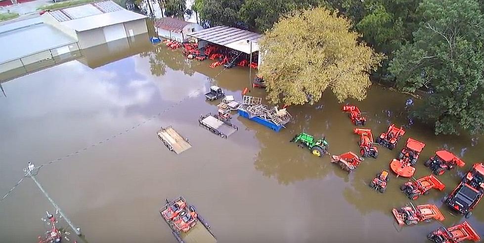 Drone Footage Of Devastating Flooding At Sammy Broussard’s Kubota Equipment Center [Video]
