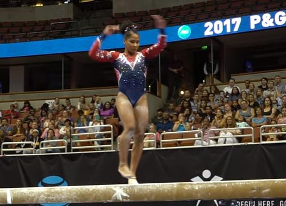 Gymnast Incredible Save Wows The Crowd  [Video]