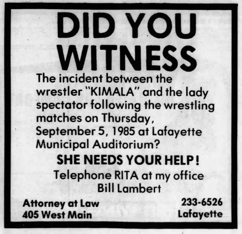 Newspaper Ad Shows Lafayette Used To Take Wrestling Way Too Seriously