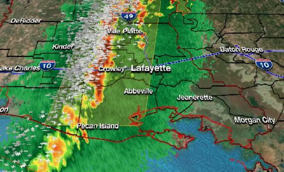 Severe Storms Moving Across Acadiana