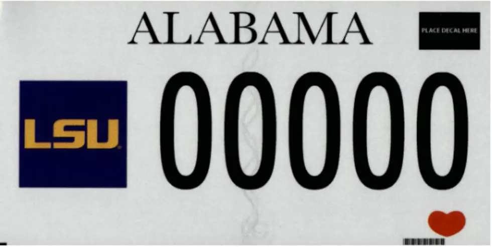 LSU License Plates Available Next Month in Alabama