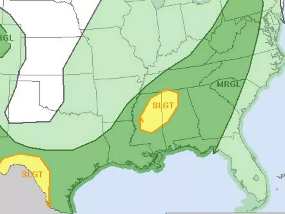 Louisiana Has Marginal Risk of Severe Storms Today
