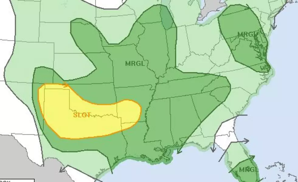 Acadiana at Marginal Risk for Severe Storms Today