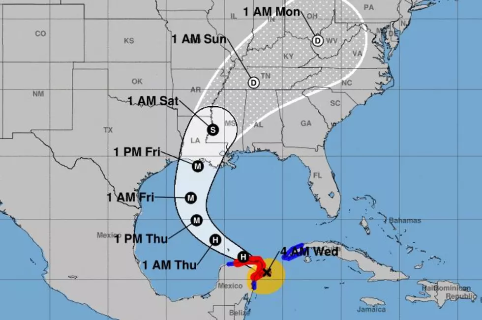Hurricane Delta Moving Across Yucatan Heading Toward Louisiana