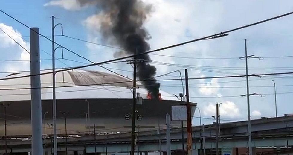 UPDATE - Caesars Superdome Roof Catches Fire [Video]