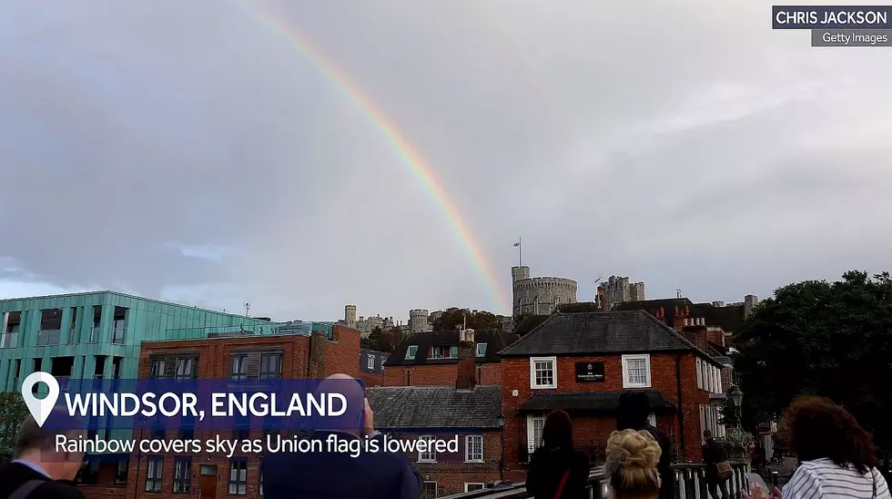Rainbow Appears Over Windsor Castle After Queen Elizabeth Passed 